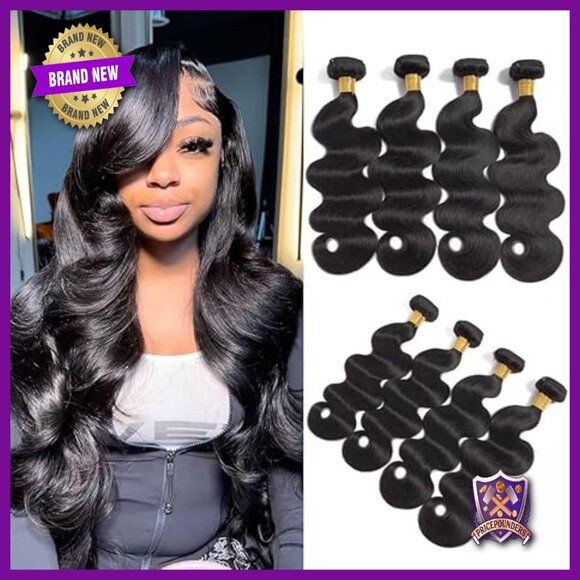4-Piece Brazilian Virgin Body Wave Hair Extensions 18-24 Inch main image 4